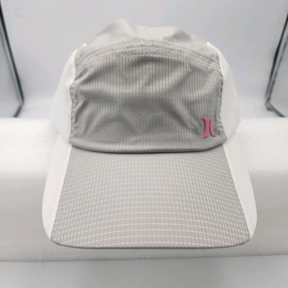 Hurley Hat W Terra Sprinter Grey,‎ White and Pink Logo SnapBack Closing One Size